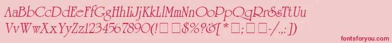 AguniversitycyrMedium Font – Red Fonts on Pink Background