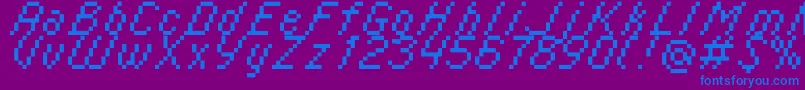 Шрифт Italic0855 – синие шрифты на фиолетовом фоне