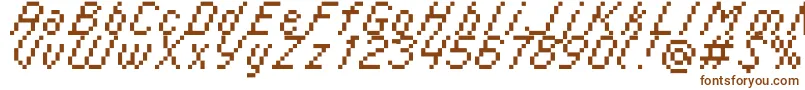 フォントItalic0855 – 白い背景に茶色のフォント