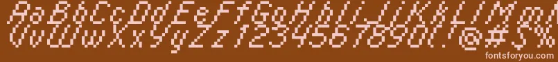 フォントItalic0855 – 茶色の背景にピンクのフォント