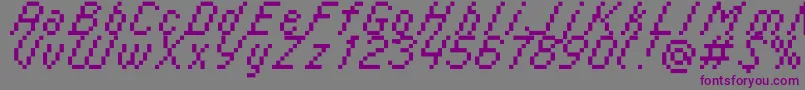 Czcionka Italic0855 – fioletowe czcionki na szarym tle