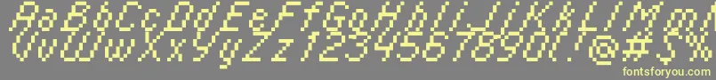 フォントItalic0855 – 黄色のフォント、灰色の背景