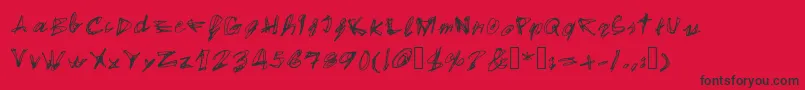 More about EgidovalHandstyle1 Font EgidovalHandstyle1 Font – Black Fonts on Red Background