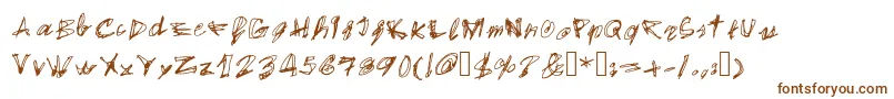 Шрифт EgidovalHandstyle1 – коричневые шрифты на белом фоне