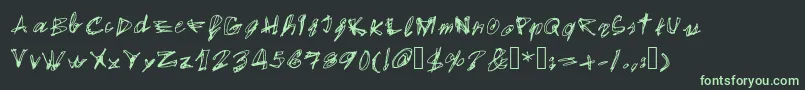 EgidovalHandstyle1 Font – Green Fonts on Black Background