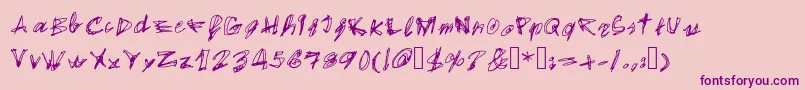 EgidovalHandstyle1 Font – Purple Fonts on Pink Background