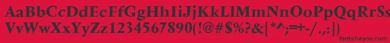 VarennesBold-Schriftart – Schwarze Schriften auf rotem Hintergrund