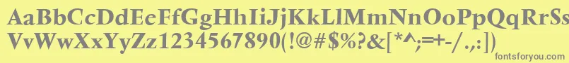 VarennesBold Font – Gray Fonts on Yellow Background