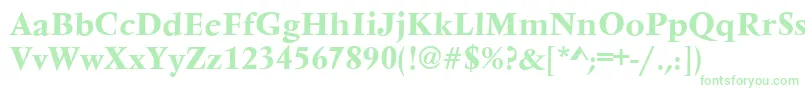 VarennesBold-fontti – vihreät fontit valkoisella taustalla