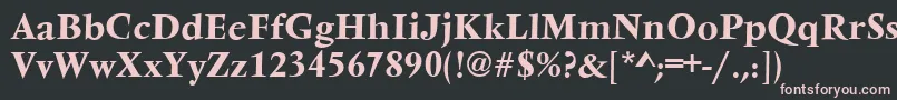 VarennesBold Font – Pink Fonts on Black Background