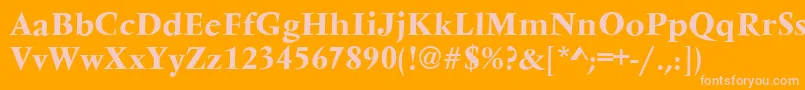 VarennesBold Font – Pink Fonts on Orange Background