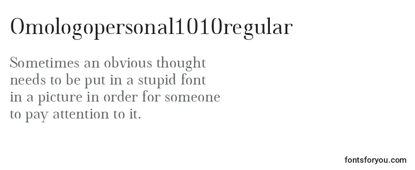 Omologopersonal1010regular Font