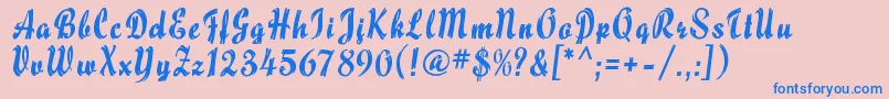 MaizeRegular Font – Blue Fonts on Pink Background