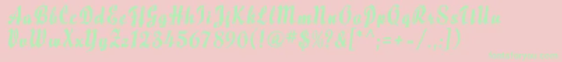 MaizeRegular Font – Green Fonts on Pink Background