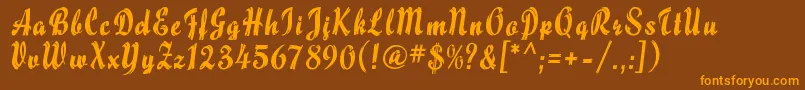 MaizeRegular Font – Orange Fonts on Brown Background