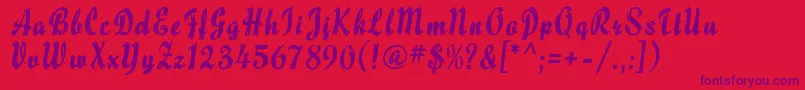 MaizeRegular Font – Purple Fonts on Red Background