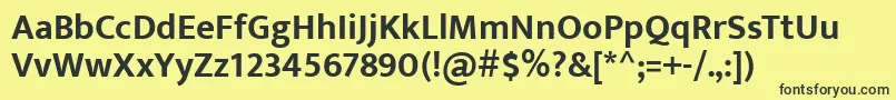 EkmuktaBold Font – Black Fonts on Yellow Background