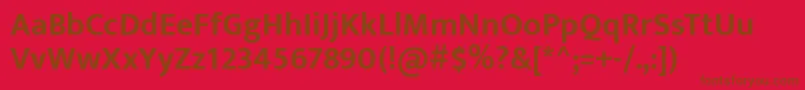 EkmuktaBold Font – Brown Fonts on Red Background