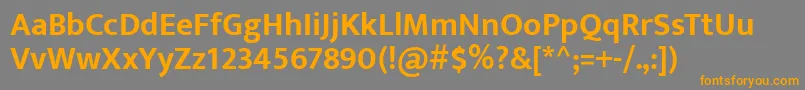 EkmuktaBold Font – Orange Fonts on Gray Background