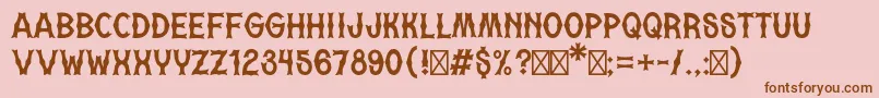 fuente MotoristaRegular – Fuentes Marrones Sobre Fondo Rosa