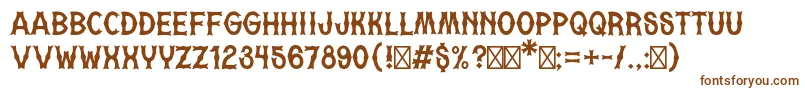 Czcionka MotoristaRegular – brązowe czcionki