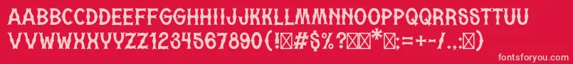 MotoristaRegular Font – Pink Fonts on Red Background