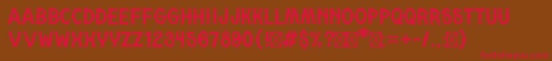 MotoristaRegular Font – Red Fonts on Brown Background
