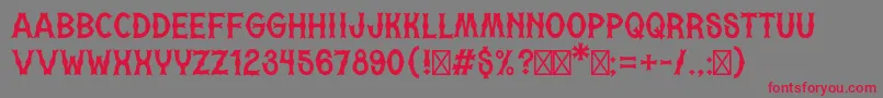 MotoristaRegular Font – Red Fonts on Gray Background