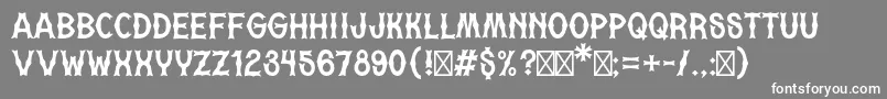 MotoristaRegular Font – White Fonts on Gray Background