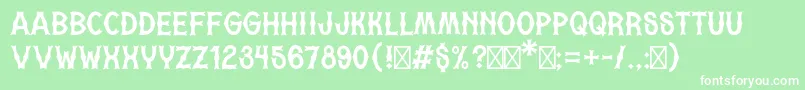 MotoristaRegular Font – White Fonts on Green Background