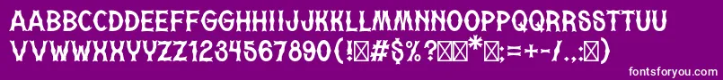 MotoristaRegular Font – White Fonts on Purple Background
