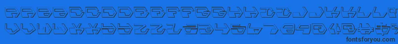 DeranianShadow Font – Black Fonts on Blue Background