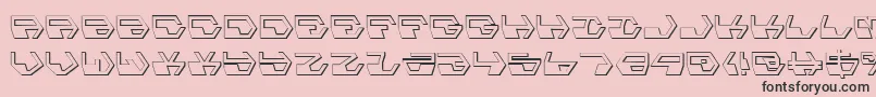 Weitere Informationen zur DeranianShadow-Schriftart DeranianShadow-Schriftart – Schwarze Schriften auf rosa Hintergrund