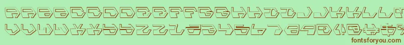 Saiba mais sobre a fonte DeranianShadow Fonte DeranianShadow – fontes marrons em um fundo verde