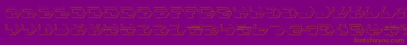 DeranianShadow-fontti – ruskeat fontit violetilla taustalla