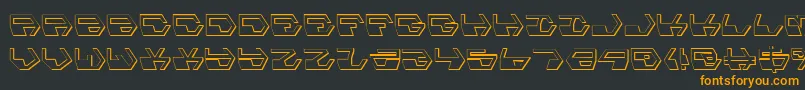 フォントDeranianShadow – 黒い背景にオレンジの文字