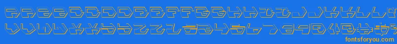 Fonte DeranianShadow – fontes laranjas em um fundo azul