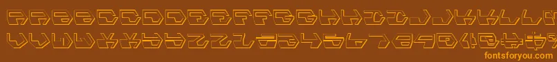 Weitere Informationen zur DeranianShadow-Schriftart DeranianShadow-Schriftart – Orangefarbene Schriften auf braunem Hintergrund