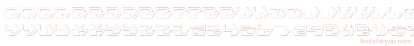 Fonte DeranianShadow – fontes rosa em um fundo branco