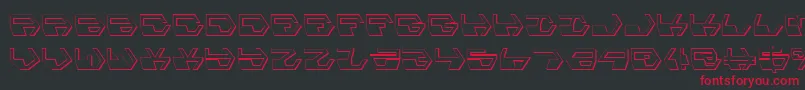 フォントDeranianShadow – 黒い背景に赤い文字