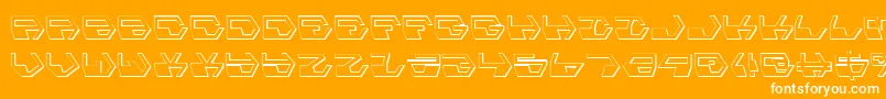 DeranianShadow Font – White Fonts on Orange Background