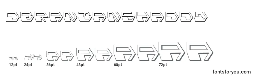 Размеры шрифта DeranianShadow