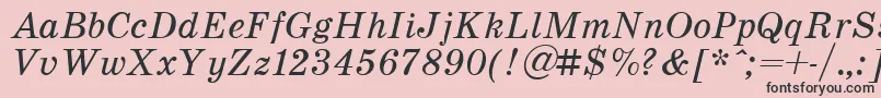 SchoolItalic Font – Black Fonts on Pink Background