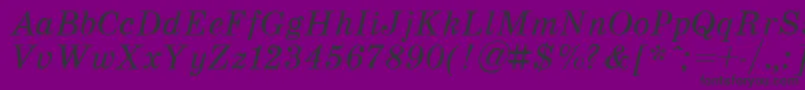 SchoolItalic Font – Black Fonts on Purple Background