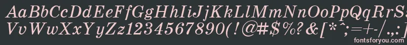 フォントSchoolItalic – 黒い背景にピンクのフォント