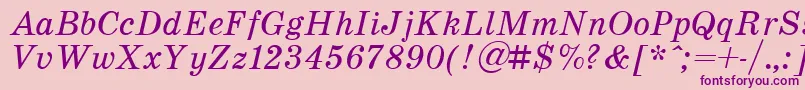 SchoolItalic Font – Purple Fonts on Pink Background