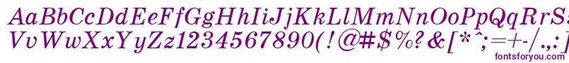 SchoolItalic Font – Purple Fonts on White Background