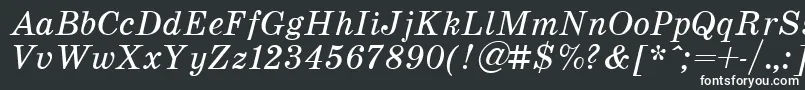 SchoolItalic-fontti – valkoiset fontit mustalla taustalla