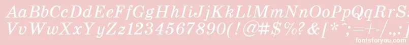 SchoolItalic Font – White Fonts on Pink Background