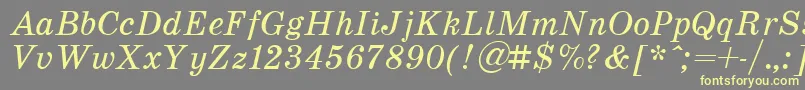 SchoolItalic Font – Yellow Fonts on Gray Background